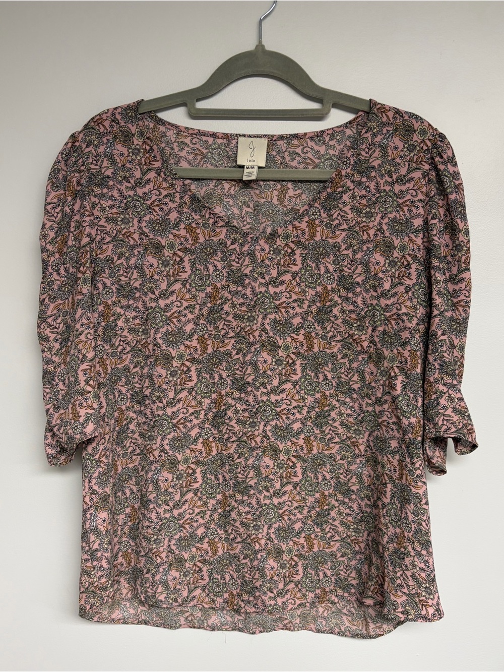 Joie Floral Puff sleeve Light weight Top
